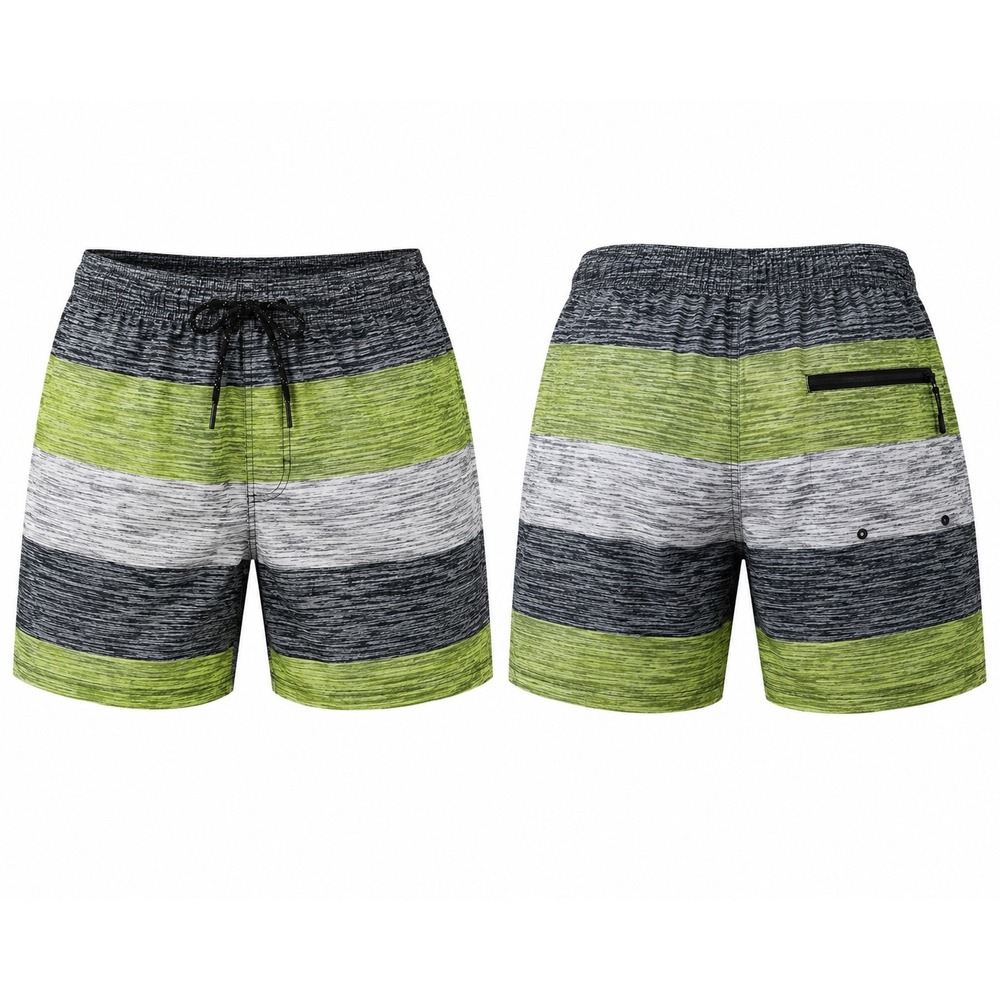 Columbia Swim Trunks Mens Medium Green‎ Stripe Board Shorts Outdoor NWT